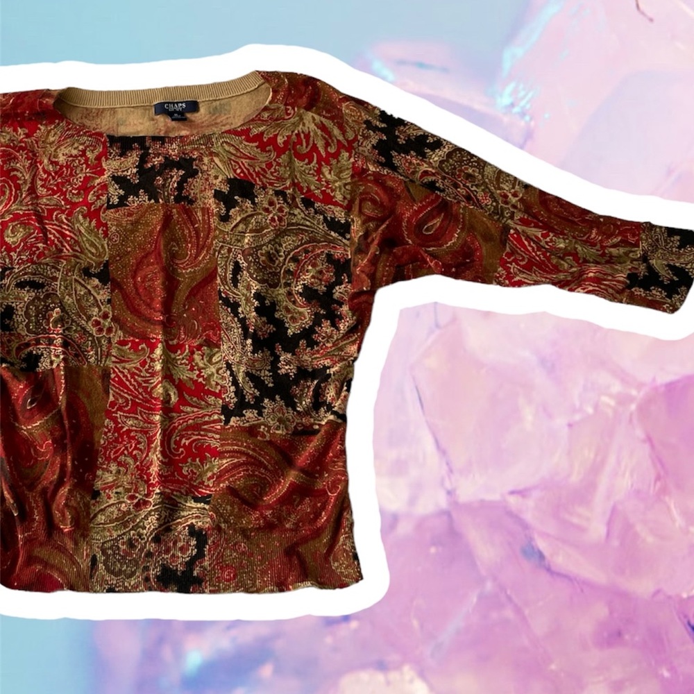 Mixed Print Patchwork Chaps Ralph Lauren Medium Y… - image 1